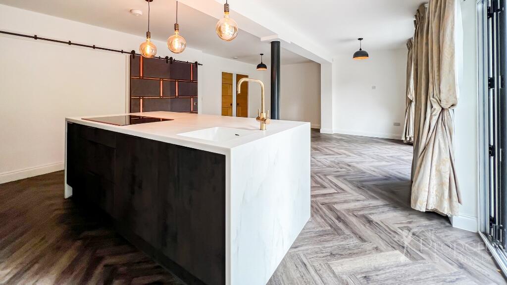 Modern kitchen with island and sink